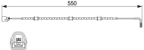 Warning Contact, brake pad wear 1 987 474 514