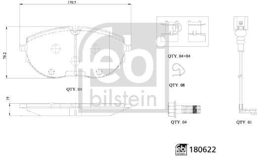 Brake Pad Set, disc brake 180622