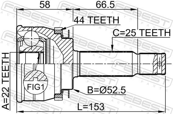 Joint Kit, drive shaft 1210-ACCA44 - image 2