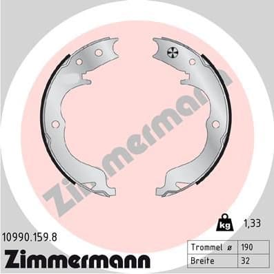 Brake Shoe Set, parking brake 10990.159.8