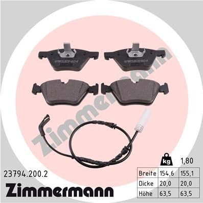 Brake Pad Set, disc brake 23794.200.2