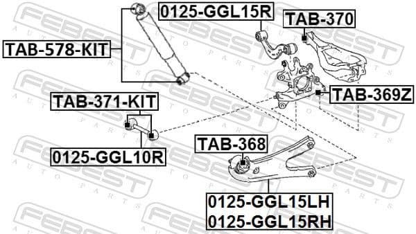 Mounting, control/trailing arm TAB-369Z - image 2