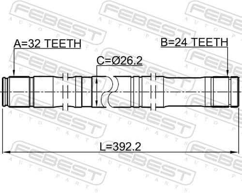 Drive Shaft 0112-CDT220RH - image 2