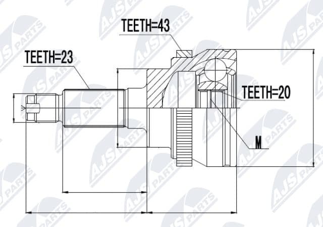 Joint Kit, drive shaft NPZ-SU-031
