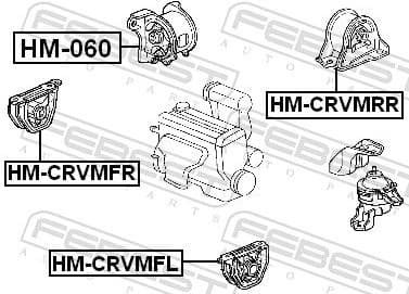 Mounting, engine HM-CRVMFR