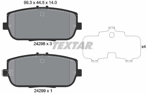 Brake Pad Set, disc brake 2429801