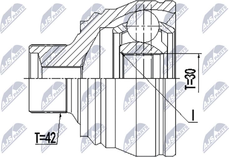 Joint Kit, drive shaft NPZ-AU-057