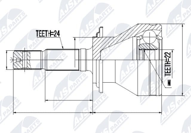 Joint Kit, drive shaft NPZ-DA-013