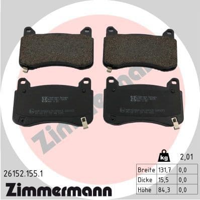 Brake Pad Set, disc brake 26152.155.1