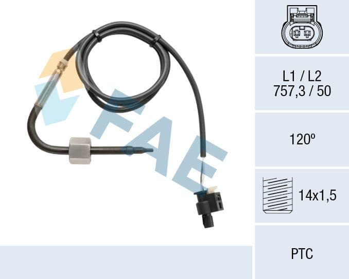 Sensor, exhaust gas temperature 68050