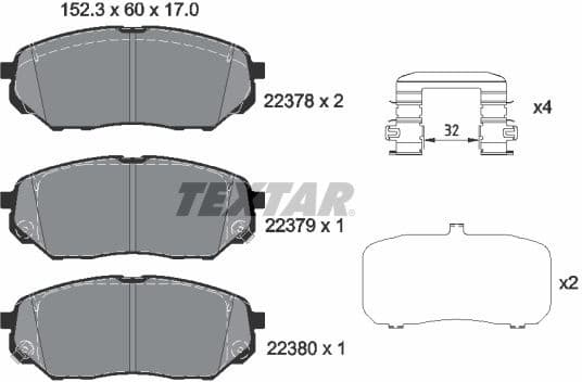 Brake Pad Set, disc brake Q+ 2237801