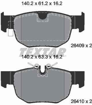 Brake Pad Set, disc brake Q+ 2640901