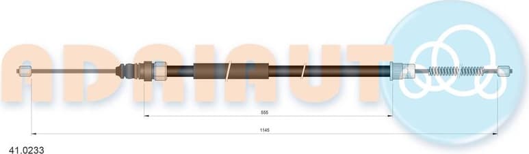 Cable Pull, parking brake 41.0233