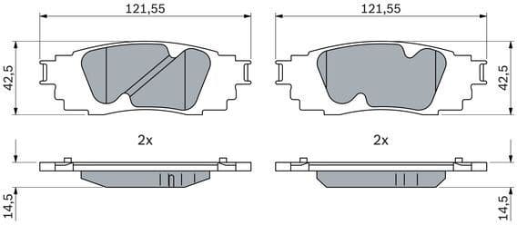 Brake Pad Set, disc brake 0986424912 - image 5