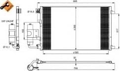 Condenser, air conditioning EASY FIT 350042