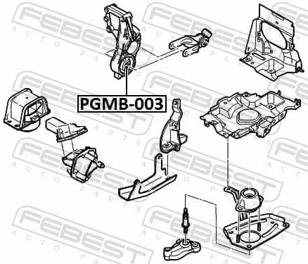 Mounting, engine PGMB-003