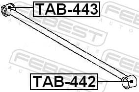 Mounting, control/trailing arm TAB-443 - image 2