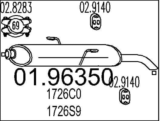 Rear Muffler 01.96350