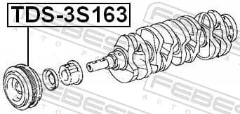 Belt Pulley, crankshaft TDS-3S163 - image 2
