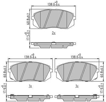 Brake Pad Set, disc brake 573814J