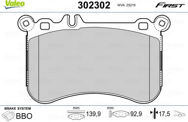 Brake Pad Set, disc brake ESSENTIAL 302302