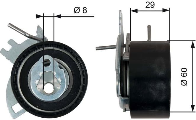 Tensioner Pulley, timing belt PowerGrip™ T43246