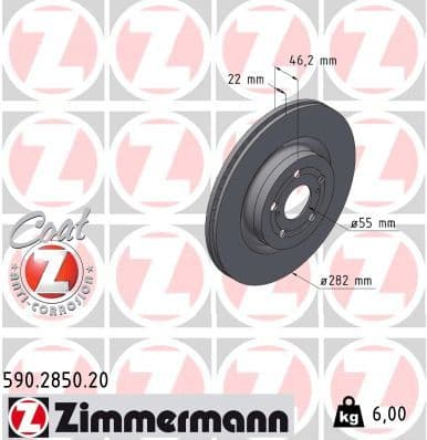 Brake Disc COAT Z 590.2850.20