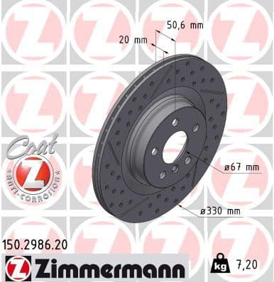 Brake Disc COAT Z 150.2986.20