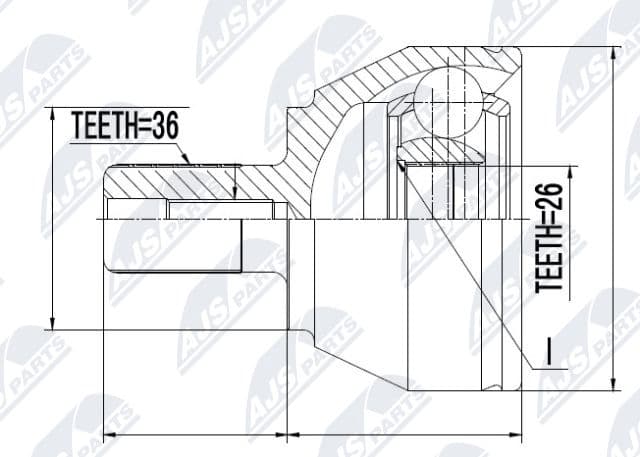 Joint Kit, drive shaft NPZ-FR-016