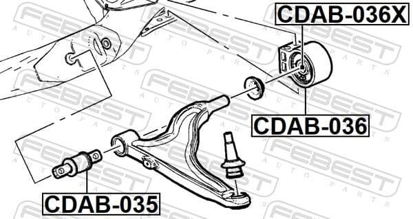 Mounting, control/trailing arm CDAB-036 - image 2