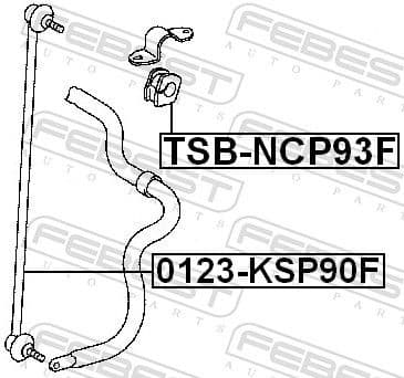 Mounting, stabiliser bar TSB-NCP93F - image 2