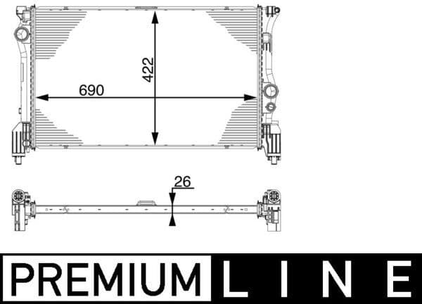 Radiator, engine cooling BEHR *** PREMIUM LINE *** CR 931 000P
