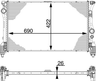 Radiator, engine cooling BEHR *** PREMIUM LINE *** CR 931 000P - image 2