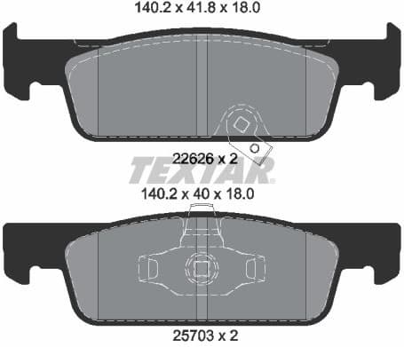 Brake Pad Set, disc brake Q+ 2262601
