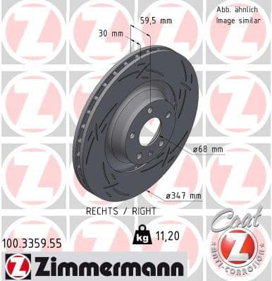 Brake Disc BLACK Z 100.3359.55
