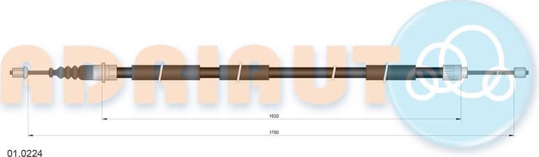 Cable Pull, parking brake 01.0224