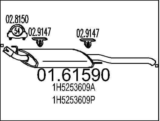 Rear Muffler 01.61590
