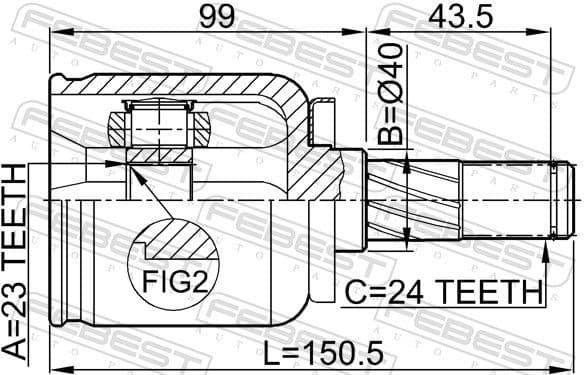 Joint Kit, drive shaft 0211-P12QG16 - image 2