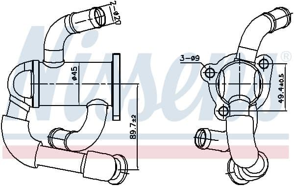 Cooler, exhaust gas recirculation 989433
