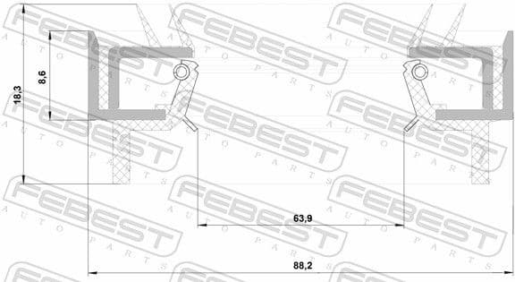 Seal Ring, wheel hub 95SCY-65880918X - image 2