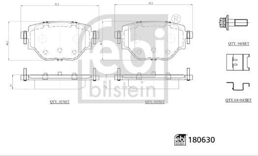 Brake Pad Set, disc brake 180630