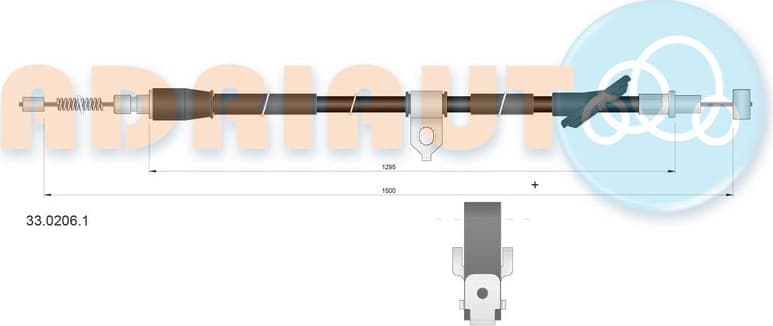 Cable Pull, parking brake 33.0206.1