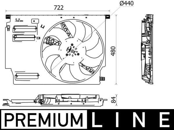 Fan, engine cooling BEHR *** PREMIUM LINE *** CFF 532 000P