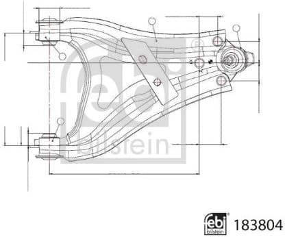 Control/Trailing Arm, wheel suspension 183804