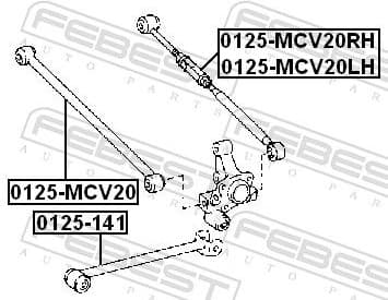 Control/Trailing Arm, wheel suspension 0125-MCV20LH - image 2