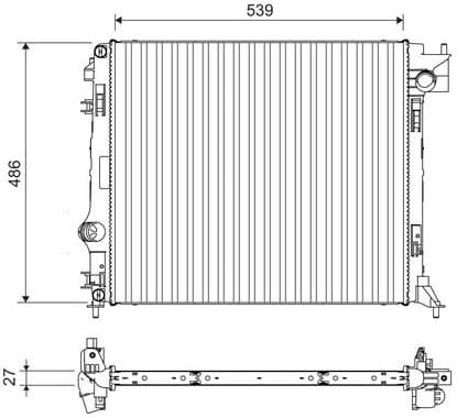 Radiator, engine cooling 701108