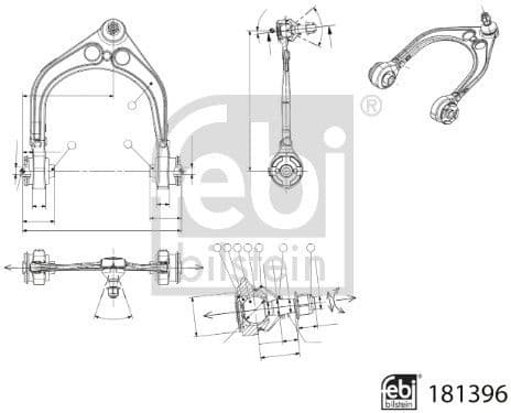 Control/Trailing Arm, wheel suspension 181396