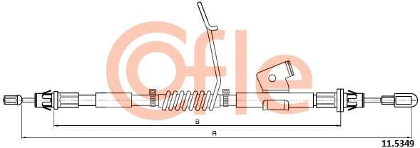 Cable Pull, parking brake 92.11.5349
