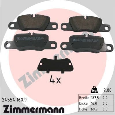 Brake Pad Set, disc brake pb:z 24554.160.9