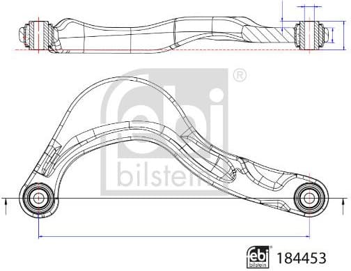 Control/Trailing Arm, wheel suspension 184453
